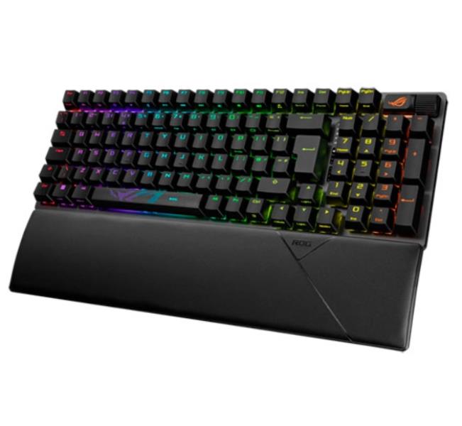ASUS ROG STRIX SCOPE II 96 Wireless Mechanical RGB Gaming Keyboard, 96% Layout, Streamer Hotkeys, Multifunction Controls, Sound-Dampening
