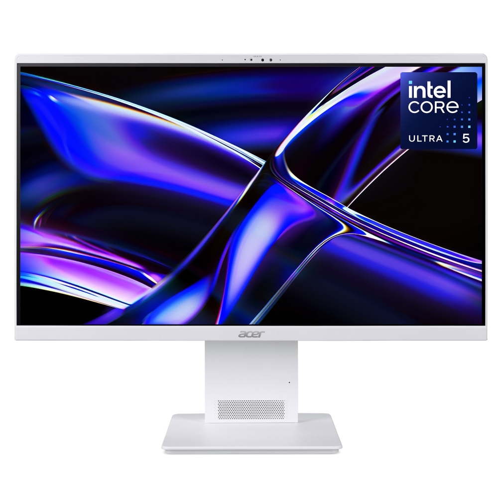 Acer Aspire S24-B All-in-One Desktop - Intel Ultra 5 226V, 16GB, 512GB SSD, Integrated Intel ARC Graphics, 23.8" QHD, Windows 11, White