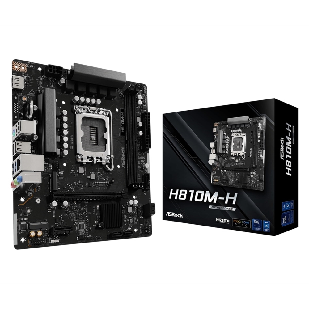 Asrock H810M-H Motherboards - Black