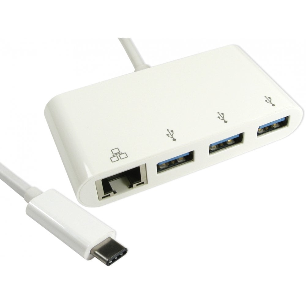 Cables Direct USB3C-ETHGHUBA Laptop Docks & Port Replicators - White
