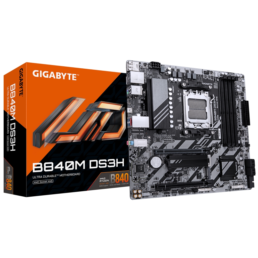 Gigabyte B840M Motherboards - Dark brown