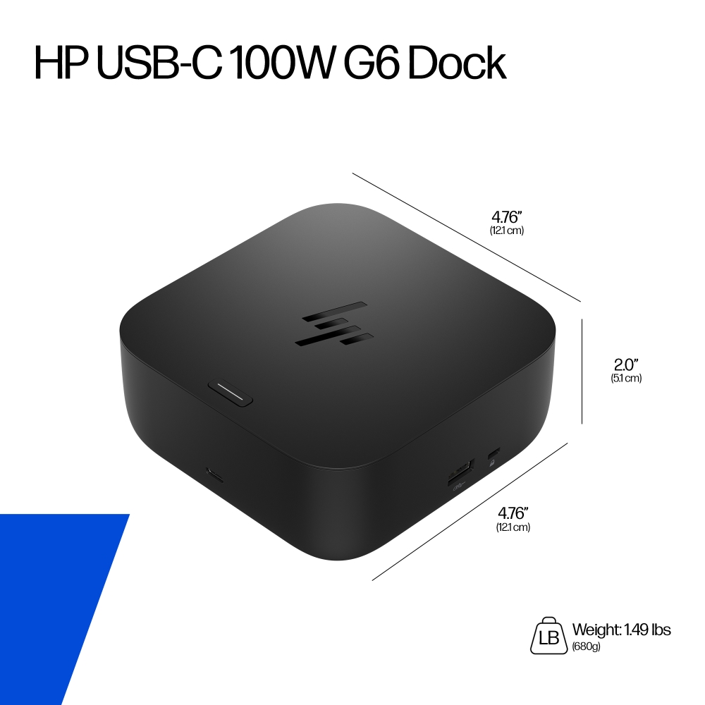 HP 100W Laptop Docks & Port Replicators - Black