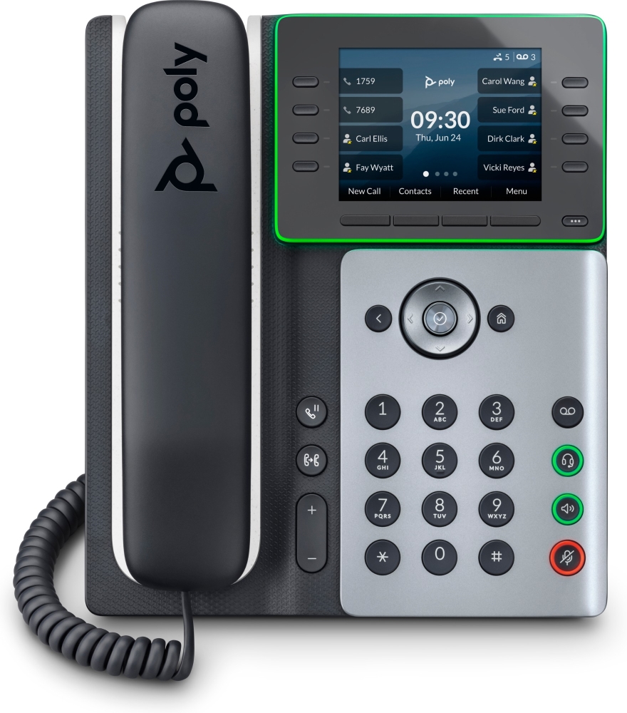 HP Poly E350 IP Phones - 3.5 Inches - Black
