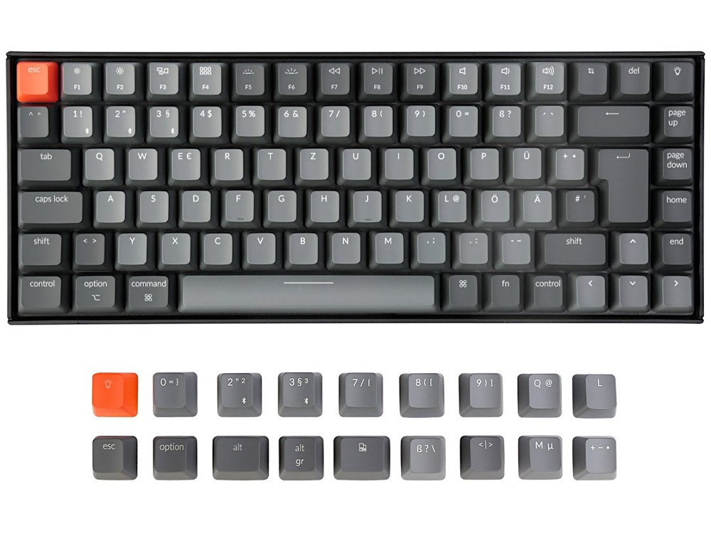 Keychron German K2v2 Bluetooth RGB Backlit Linear Mac/PC Keyboard