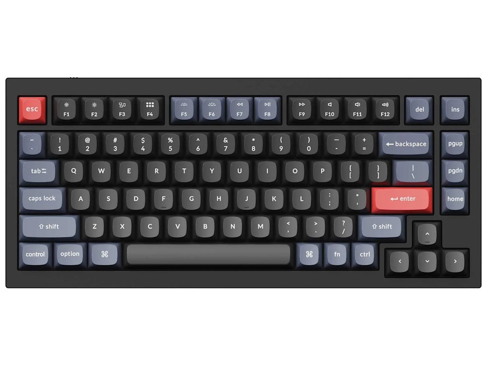 Keychron USA Q1 V2 QMK RGB Tactile Aluminium Mac/PC Carbon Black Custom Keyboard