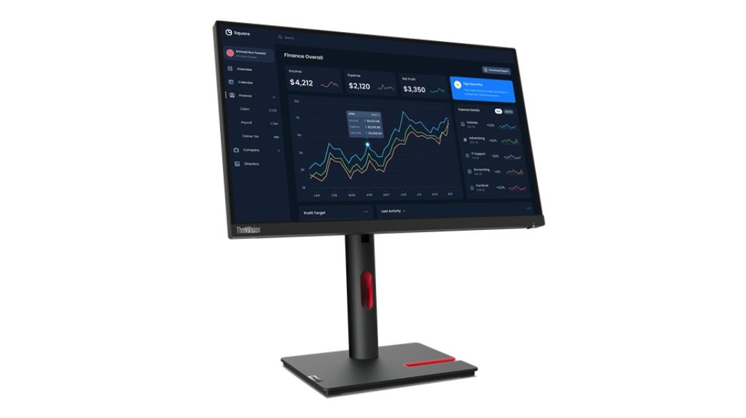 Lenovo T22i-30 Computer Monitors - 21.5 Inches - Black